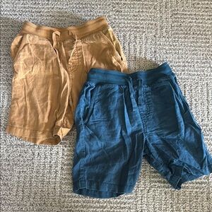 Tea Collection Tan and Blue Casual Shorts